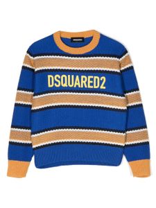 DSQUARED2 KIDS pull à rayures - Bleu