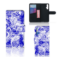 Telefoonhoesje met Naam Honor 20 Angel Skull Blauw - thumbnail