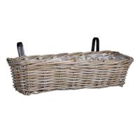 Mica Decorations Marcia Mand - 60x19x15 cm - Rotan - Grijs - thumbnail