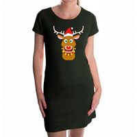 Fout rudolf het rendier kerst jurkje zwart voor dames - Kerst kleding / outfit XL  - - thumbnail