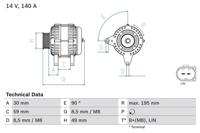 Bosch Alternator/Dynamo 0 986 082 250 - thumbnail