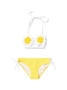 Nessi Byrd Kids bikini Alita à appliqué - Jaune