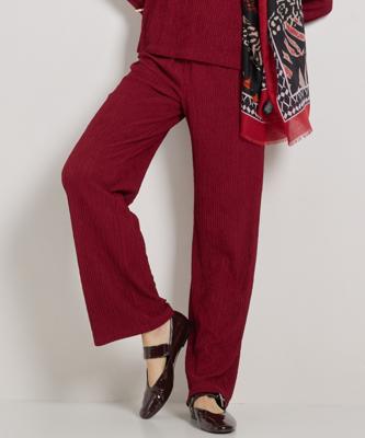 wide fit broek crinckle uni