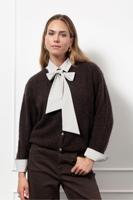 Studio Anneloes Bibi Mohair Cardigan 13138 Vest 8700 Espresso