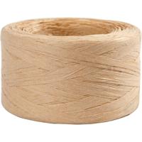 Creativ Company Papier raffia garen, b: 7-8 mm, zandkleur, 100 m/ 1 rol