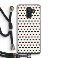 Hartjes: Samsung Galaxy J8 (2018) Transparant Hoesje met koord Hartjes: Samsung Galaxy J8 (2018) Transparant Hoesje met koord
