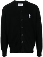 Etudes cardigan Boris à patch logo - Noir - thumbnail