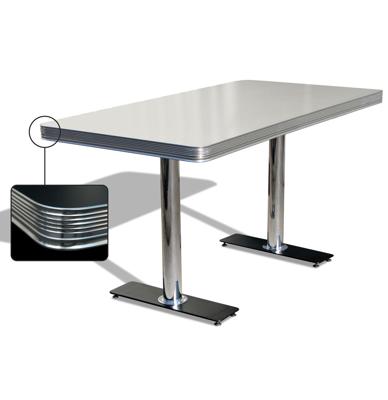 Bel Air Diner Tafel TO-25W Antique White