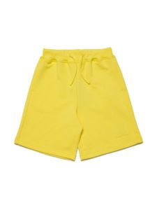 DSQUARED2 KIDS short en coton à logo appliqué - Jaune