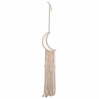 Macramé Halve Maan en Dubbele Helix Wit - 60 cm