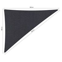Shadow Comfort 90 graden driehoek 4x5x6,4m DuoColor Carbon grey - thumbnail