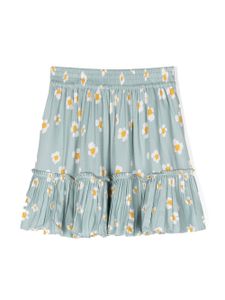 Stella McCartney Kids jupe volantée à fleurs - Bleu