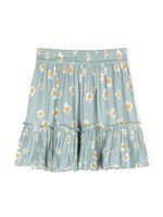 Stella McCartney Kids jupe volantée à fleurs - Bleu