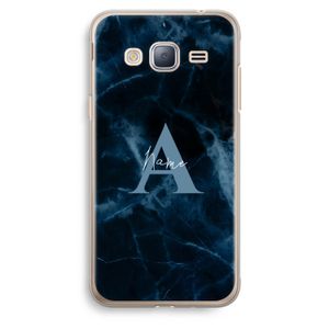 Midnight Marble: Samsung Galaxy J3 (2016) Transparant Hoesje