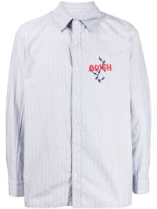 Adish chemise rayée Nafnuf à logo brodé - Bleu