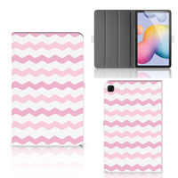 Samsung Galaxy Tab S6 Lite | S6 Lite (2022) Tablet Hoes Waves Roze - thumbnail