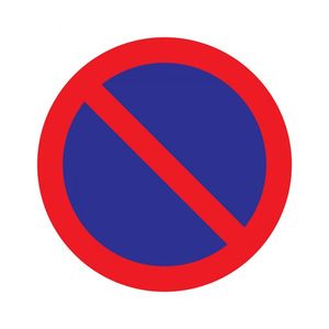 Sticker Parkeerverbod - 200 mm rond.