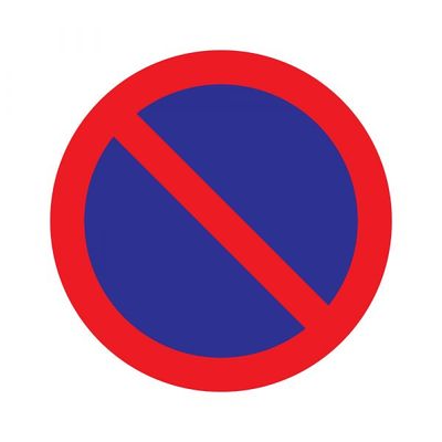 Sticker Parkeerverbod - 200 mm rond.