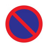 Sticker Parkeerverbod - 200 mm rond. Sticker Parkeerverbod - 200 mm rond.