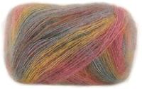 Lana Grossa Cottonhair 106 Omber/bes/okergeel/oudroze/roze/fuchsia/rookblauw