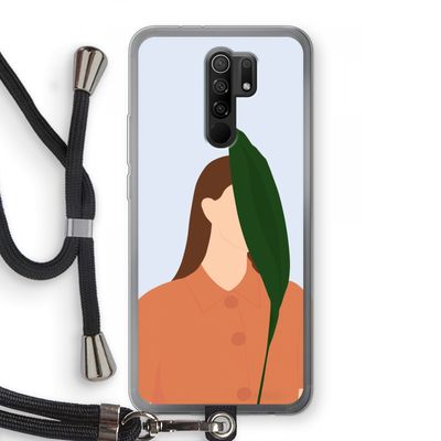 Leaf: Xiaomi Redmi 9 Transparant Hoesje met koord