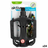 Pedalen Aktive 11 x 3 x 8 cm Fiets 2 Onderdelen Zwart 24 Stuks - thumbnail