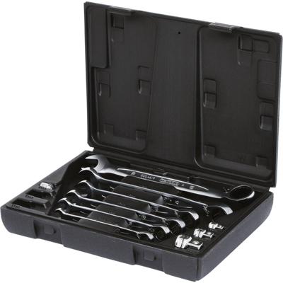KS Tools 503.4647 Ringsleutel met ratelset Sleutelbreedte (metrisch) 8 - 19 mm