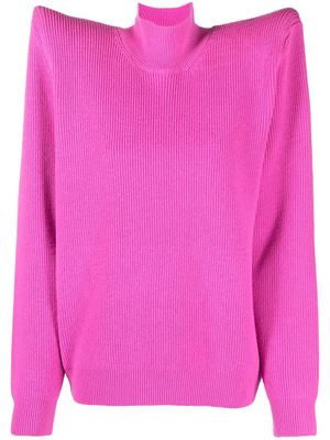Balenciaga pull à épaules structurées - Rose