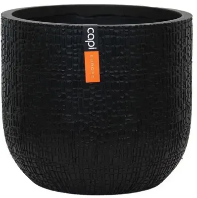 Capi bloempot Bol Skin 9x8 cm Zwart