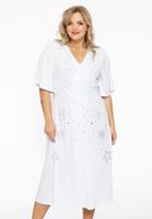 Yoek Jurk met cirkelmouw | Wit | Maat 58/60