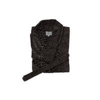 LINNICK Flanel Fleece Badjas Snake - zwart|antraciet