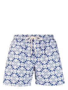 PENINSULA SWIMWEAR short de bain à imprimé géométrique - Bleu