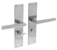 Intersteel Deurklink Jura met schild WC63/8 geborsteld RVS