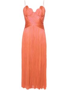 Maria Lucia Hohan robe en soie Rovena à coupe mi-longue - Orange