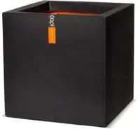 Capi urban smooth nl kunststof plantenbak 30x30x30 cm zwart