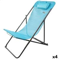 Liggende ligstoel Aktive Blauw 53 x 87 x 78 cm (4 Stuks)