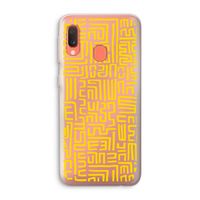 Majorelle Blue Print: Samsung Galaxy A20e Transparant Hoesje
