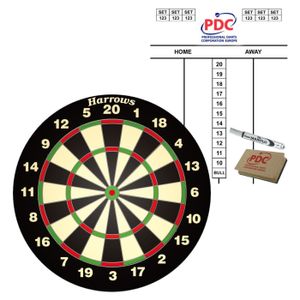 Dartbord Harrows set compleet dia 45 cm met een scorebord set