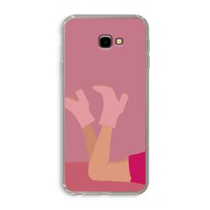 Pink boots: Samsung Galaxy J4 Plus Transparant Hoesje