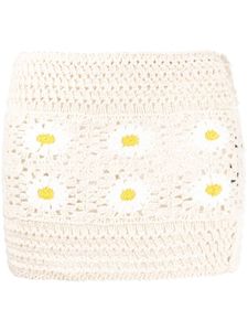 Alanui jupe Daisy en crochet - Blanc