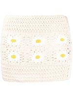 Alanui jupe Daisy en crochet - Blanc - thumbnail