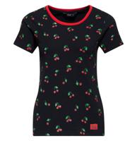 Queen Kerosin Cherry T-shirt Black -XS