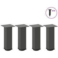 Salontafelpoten 4 st 30-32 cm staal antraciet Salontafelpoten 4 st 30-32 cm staal antraciet