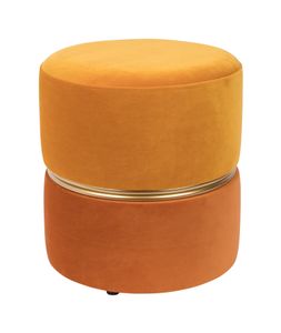 ZILT Poef 'Bubbly', Velvet, kleur Oranje