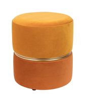 ZILT Poef 'Bubbly', Velvet, kleur Oranje