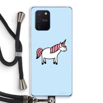 Eenhoorn: Samsung Galaxy Note 10 Lite Transparant Hoesje met koord