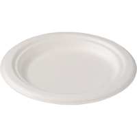 Depa Bord | rond | 1-vaks | bagasse (suikerrietpulp) | Ø15cm | wit | 500 stuks