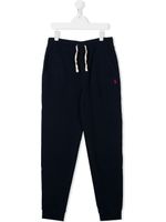 POLO RALPH LAUREN KIDS pantalon de jogging à logo brodé - Bleu