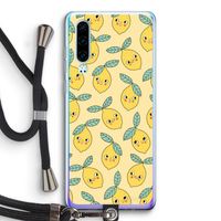 Citroenen: Huawei P30 Transparant Hoesje met koord Citroenen: Huawei P30 Transparant Hoesje met koord