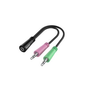 Hama AUDIO ADAPTER 3.5MM JACK - 3 POLIGE 3.5MM JACK HEADSET Wifi adapter Zwart